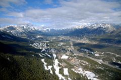 05 Canmore, Mount Rundle, Cascade Mountain, Mount Charles Stewart, Mount Lady MacDonald From Helicopter Just After Takeoff From Canmore To Mount Assiniboine In Winter.jpg